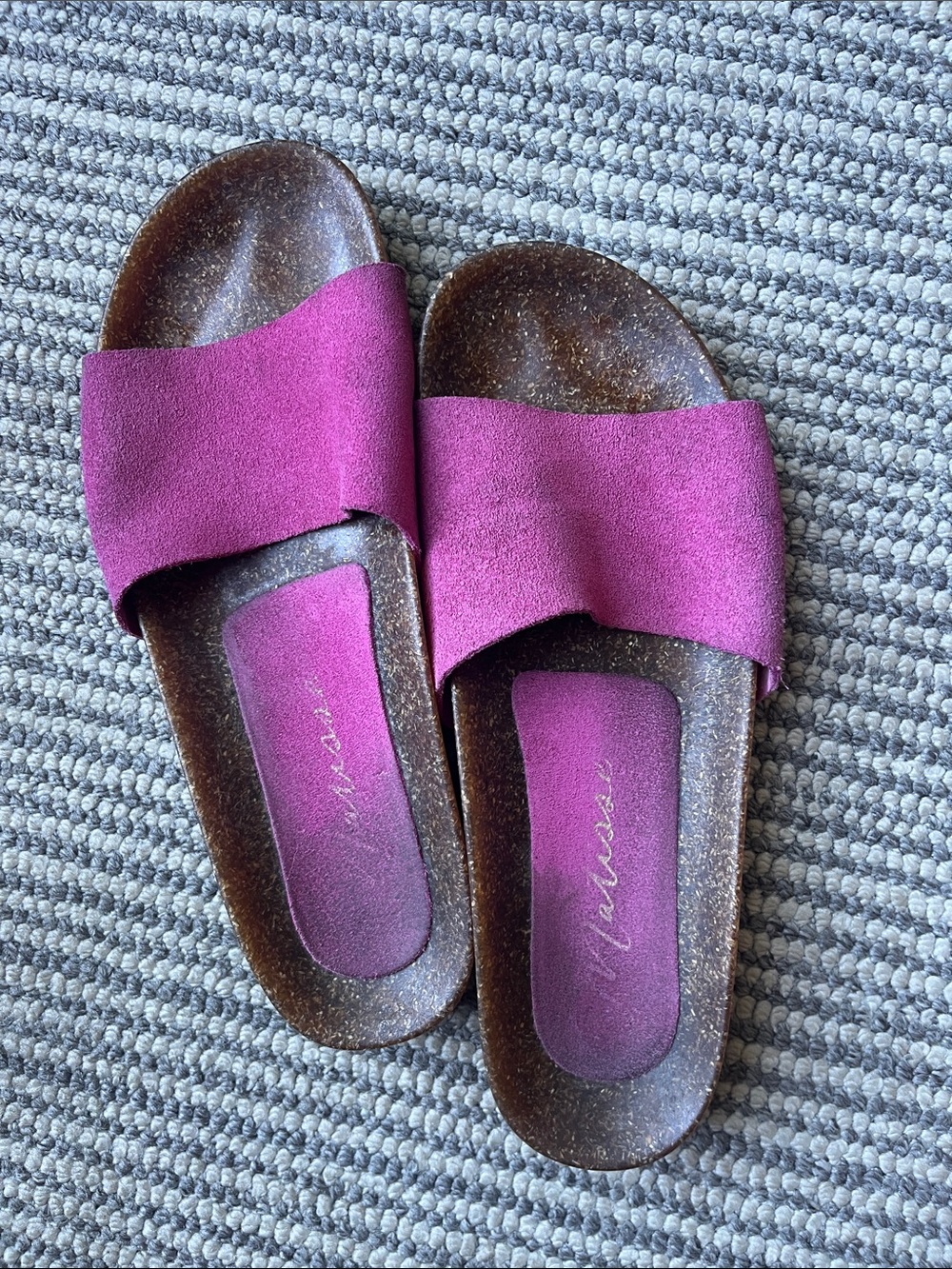 Hot pink sandals